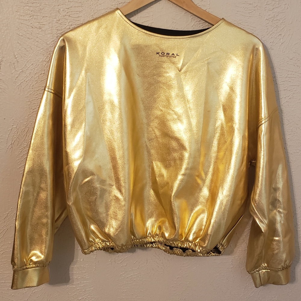 Koral Gold Crewneck Pullover
